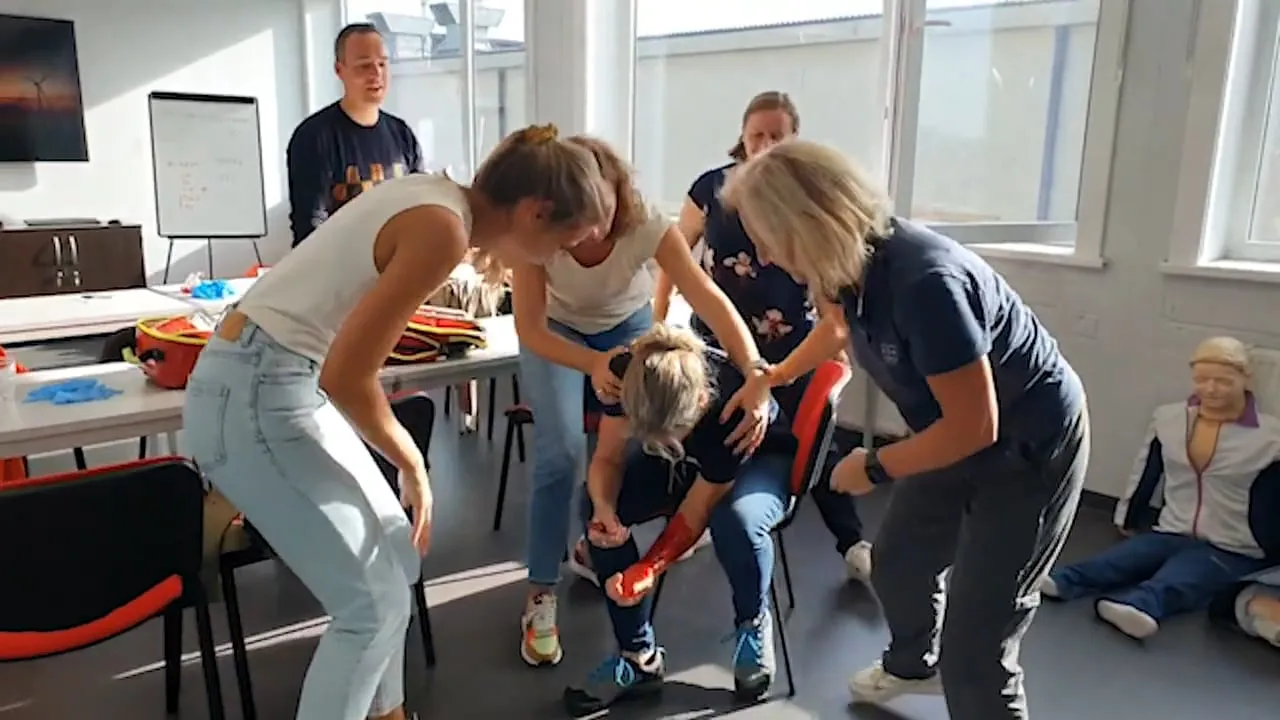 Module premiers secours lors du Safety Challenge à Ostende